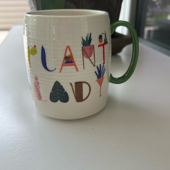 Anthropologie Plant Lady Mug Featuring Black Lamb Studio Ivory w/Plants 13.5 Oz - Picture 5 of 7